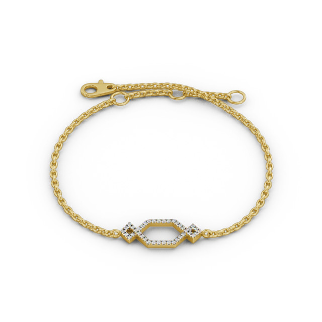 bow diamond bracelet yellow gold - Rozefs