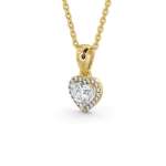 BUY HALO HEART DIAMOND PENDANT 18K YELLOW GOLD