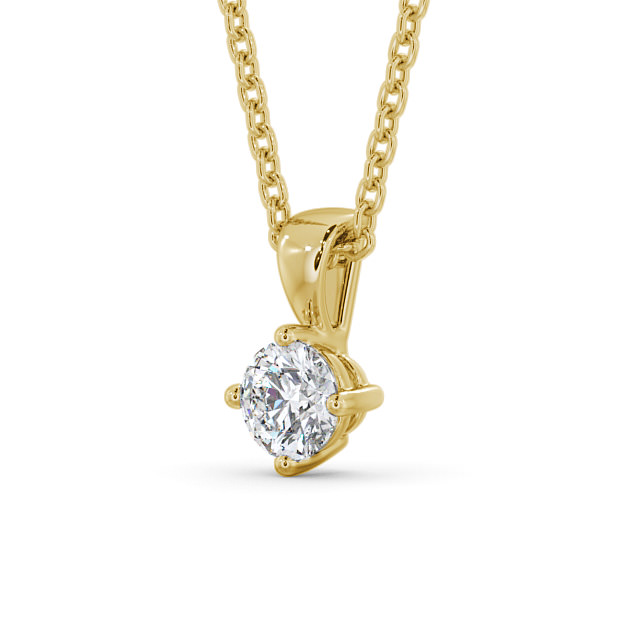Buy ROUND SOLITAIRE FOUR CLAW STUD DIAMOND PENDANT 9K YELLOW GOLD