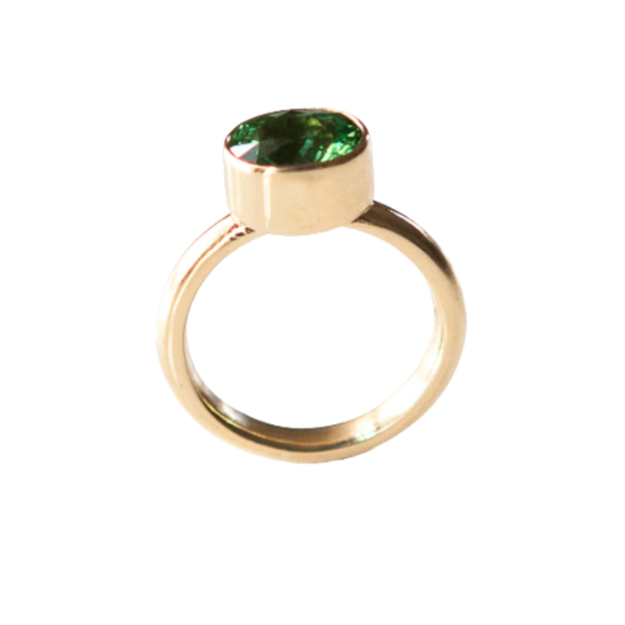 Green Tourmaline Ring - rozefs.com