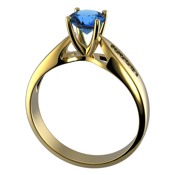 aquamarine gold ring - Rozefs.com
