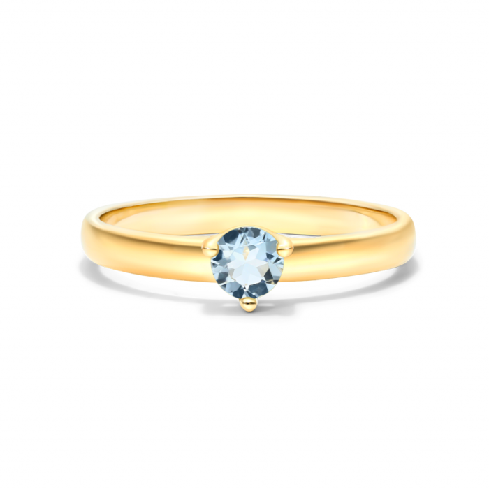 Blue Topaz Gold Ring - Rozefs.com