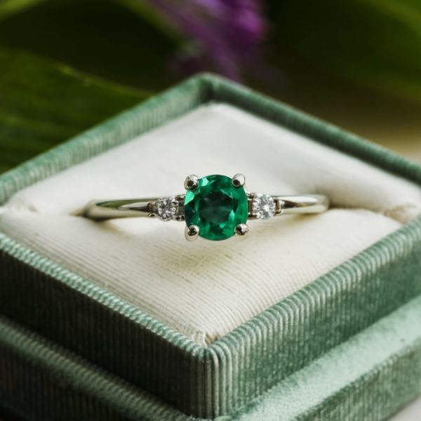 2.19 Carat Emerald Engagement Ring - Rozefs