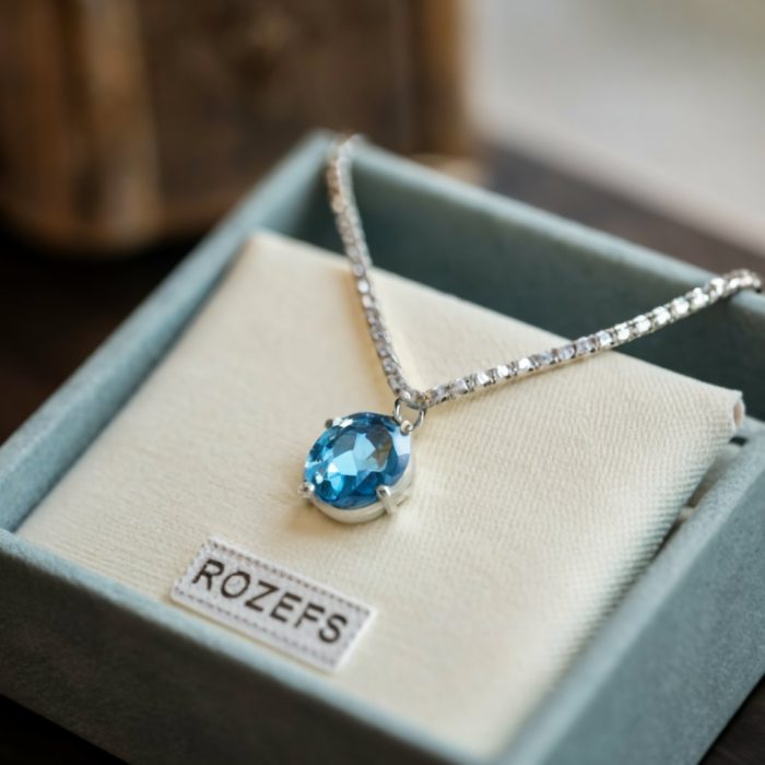 Blue Topaz Necklace - Rozefs